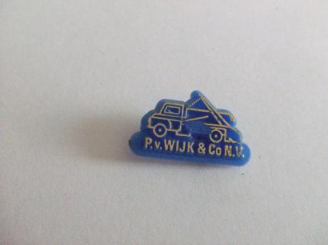 P. Van wijk & Co Rotterdam zandwagen blauw